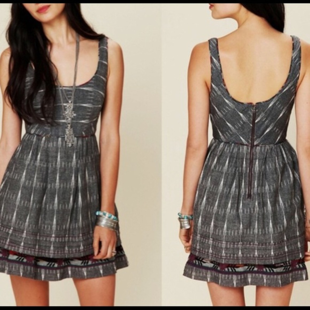 Free People New Romantics Weather Vane Ikat Dress